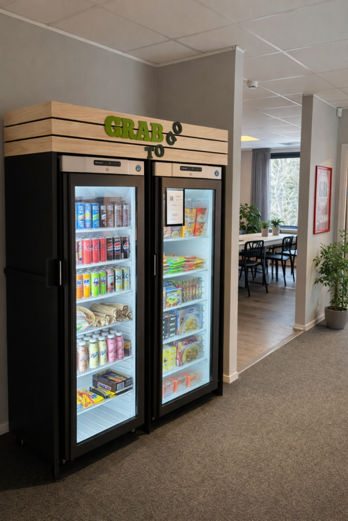Grab to go, Mat, dryck och snacks – direkt på jobbet